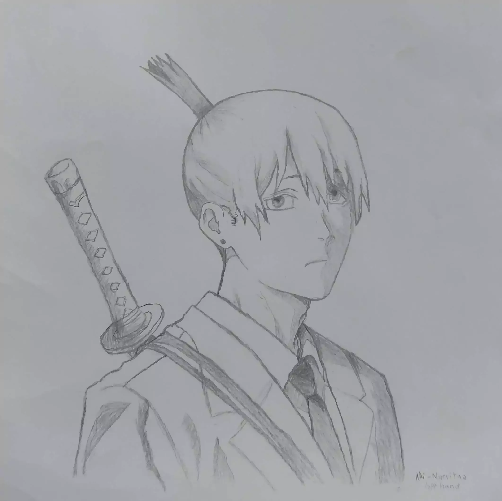 Aki Hayakawa Non Dominant Hand, artwork by Narvitaa
