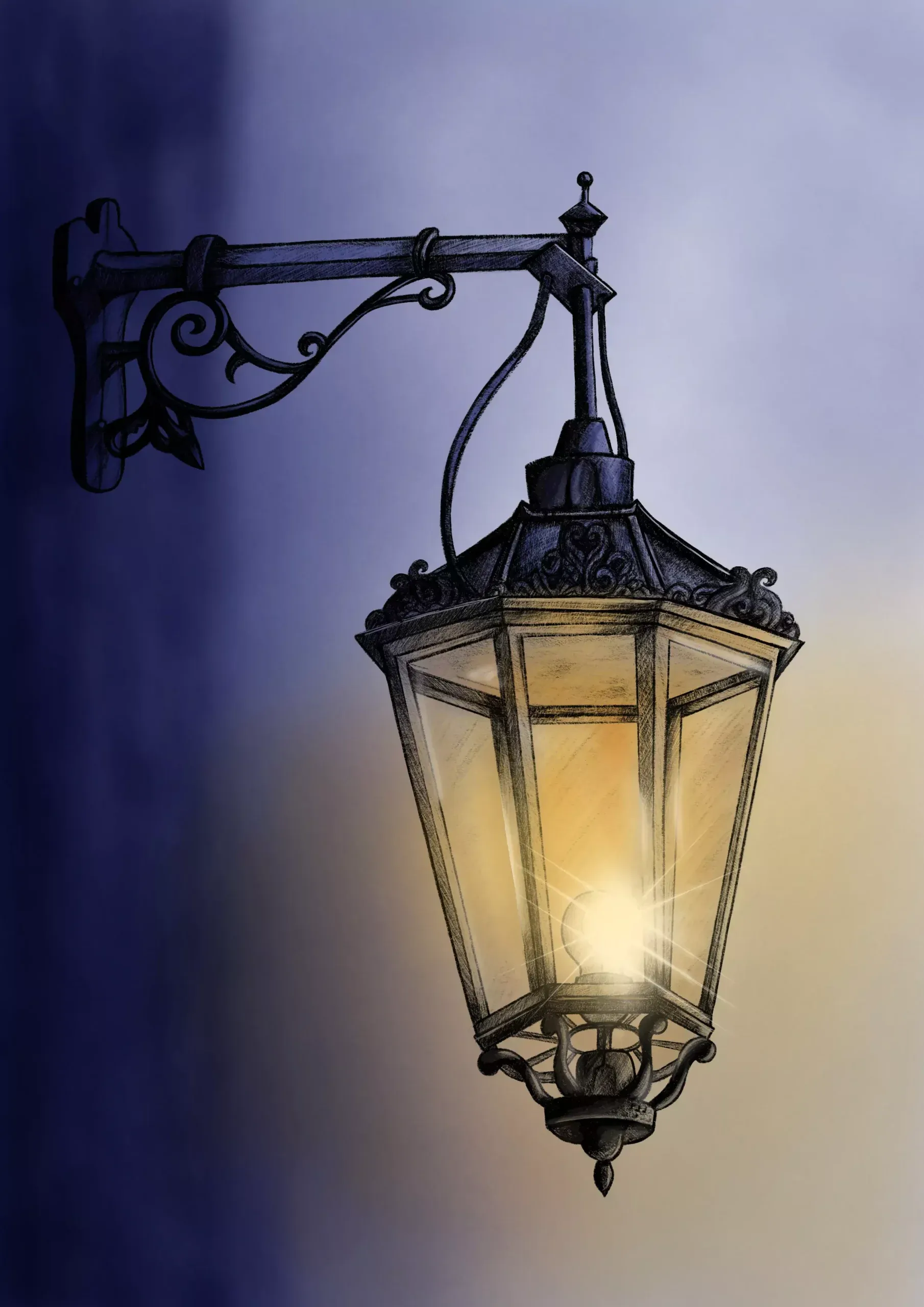 Lamp Coloured, artwork by Narvitaa